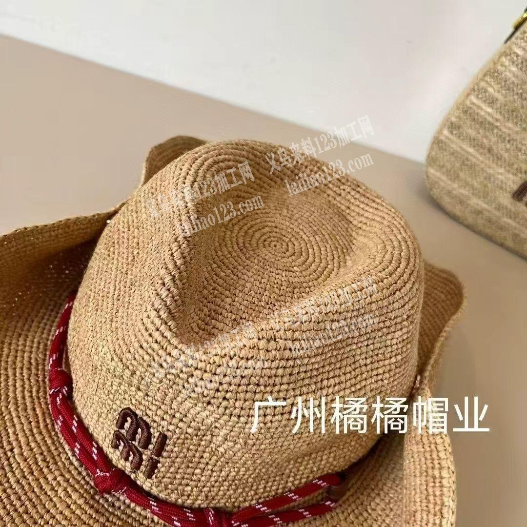 拉菲草编织的草帽订单，如图，寻找源头工厂