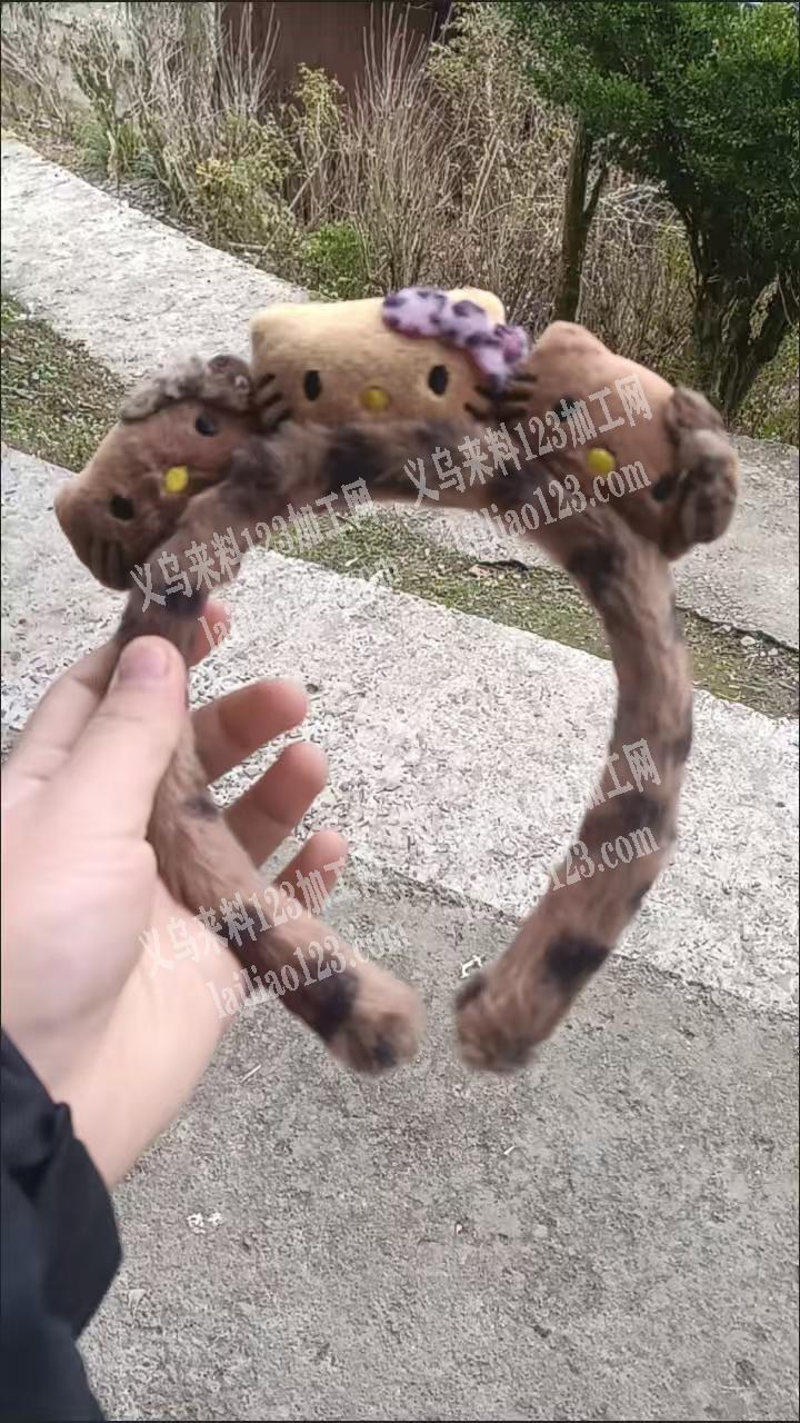 毛绒HelloKitty头箍发箍订单，如