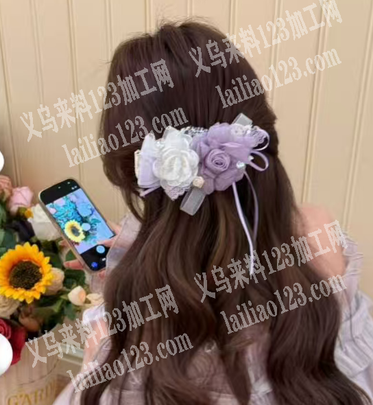 这个布艺花朵发夹成品订单，我要成品有货的