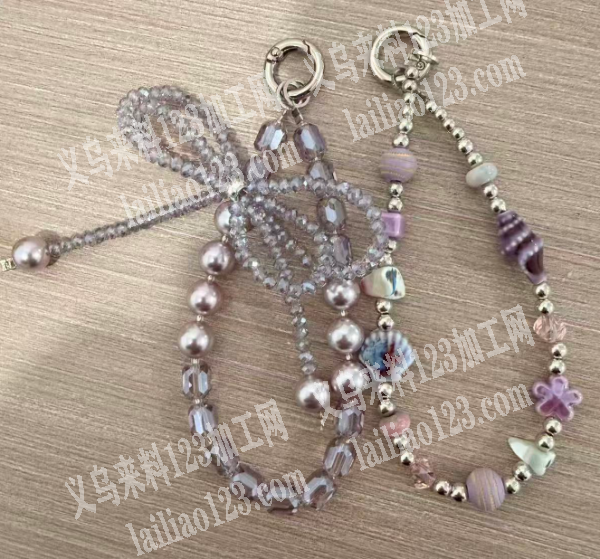 手机链串珠手工活外发，寻找会做这个手机链