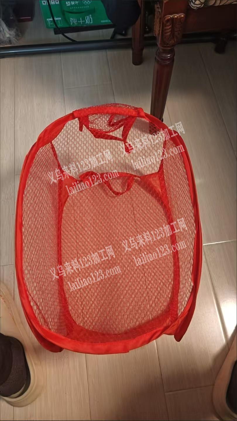 这个网布的收纳篮脏衣篮订单外发加工，寻找