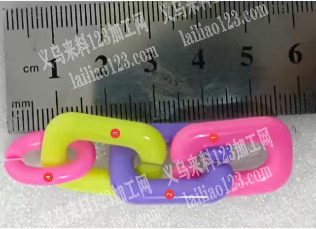 【手工订单外发。如图】手工扣4节链与3节