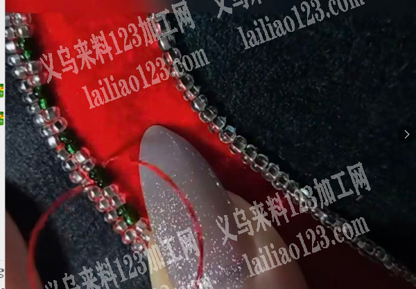 穿珠子+手缝的手工活外发，如图，寻找会做