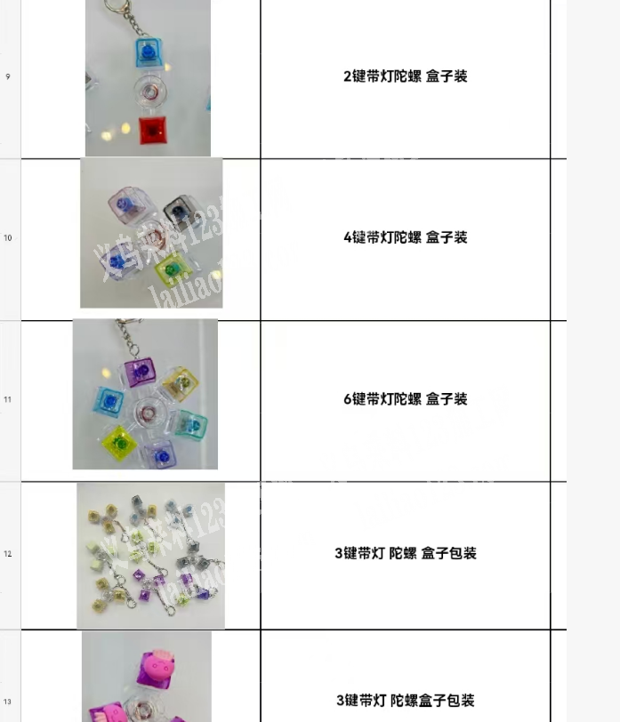 处理：爆款按键钥匙扣处理。如图。