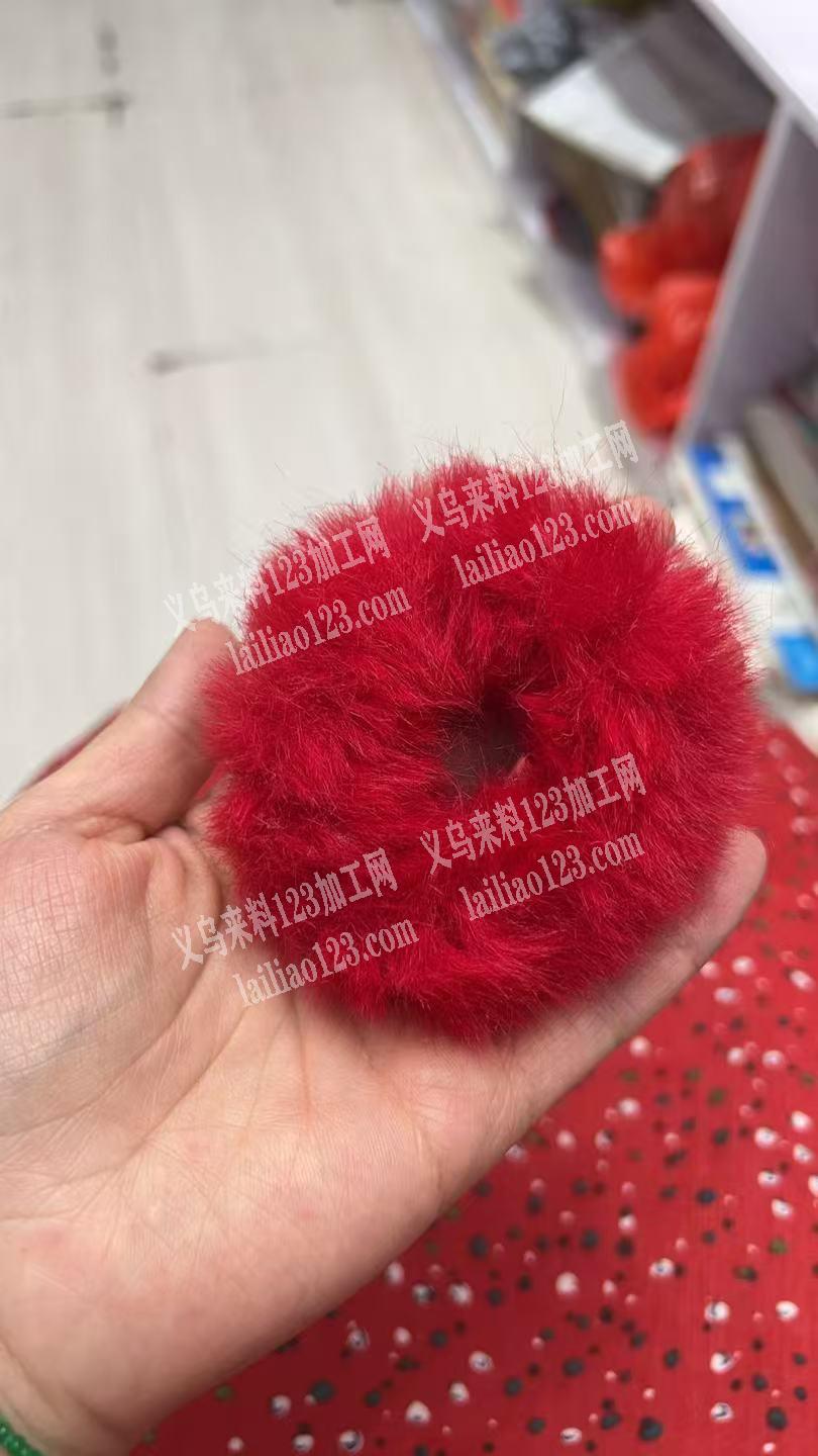 大量发圈订单，如图，采购毛绒发圈，有量，