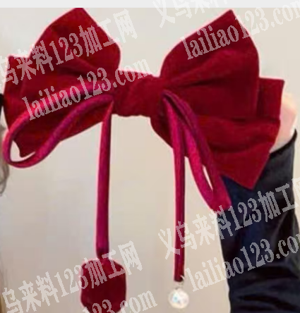 毛绒布艺蝴蝶结订单，寻找成品工厂，请联系