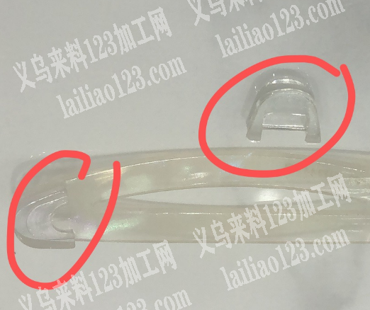 如图塑料配件订单，寻找工厂，发夹的配件，