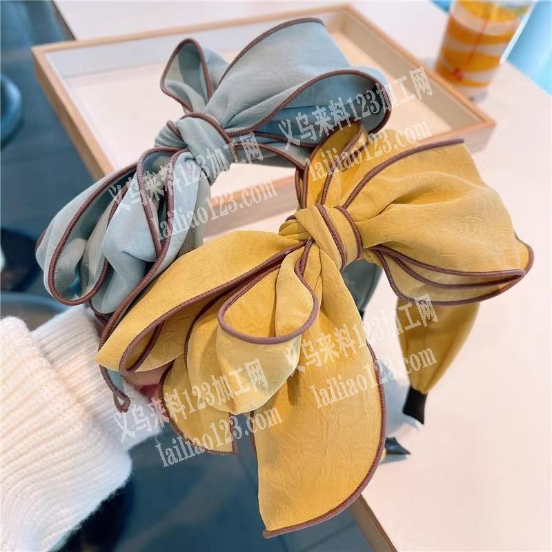 布艺发箍订单，如图，如图布艺蝴蝶结发箍成