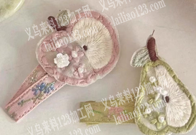 这发夹，有订单，长期合作如图手工+刺绣的