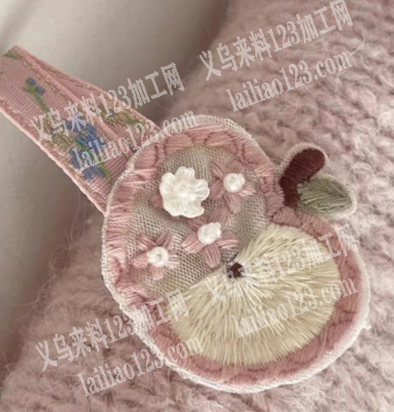 如图手工+刺绣的发夹成品订单，如图，寻找