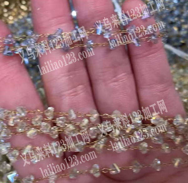不锈钢镀金链条，三角晶晶，有现货的联系，