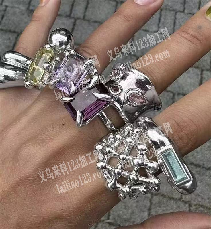 饰品订单，夸张戒指成品订单，如图，寻找成