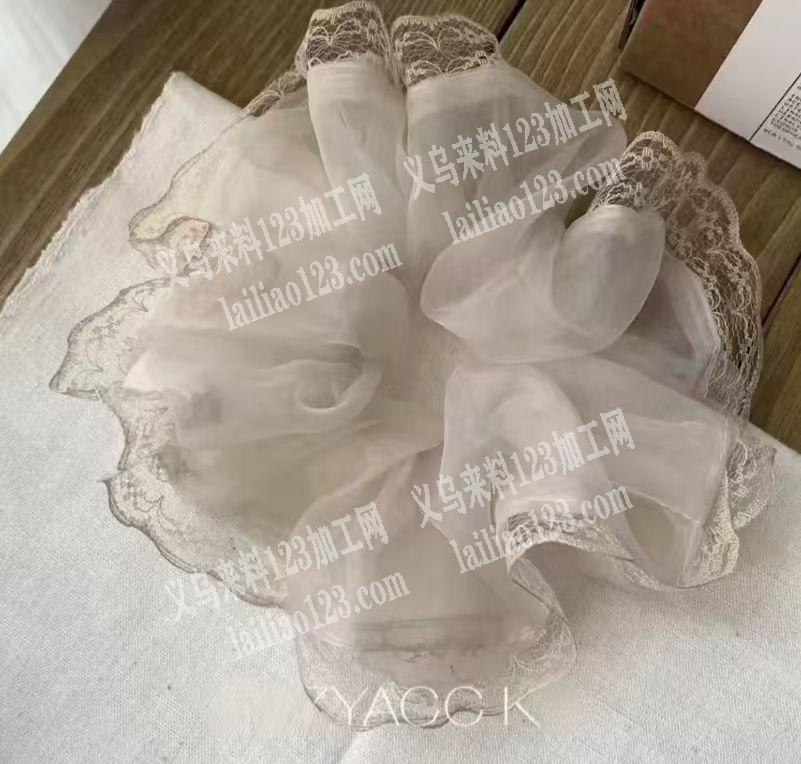 网纱布艺发圈平车活外发加工，如图，寻找平