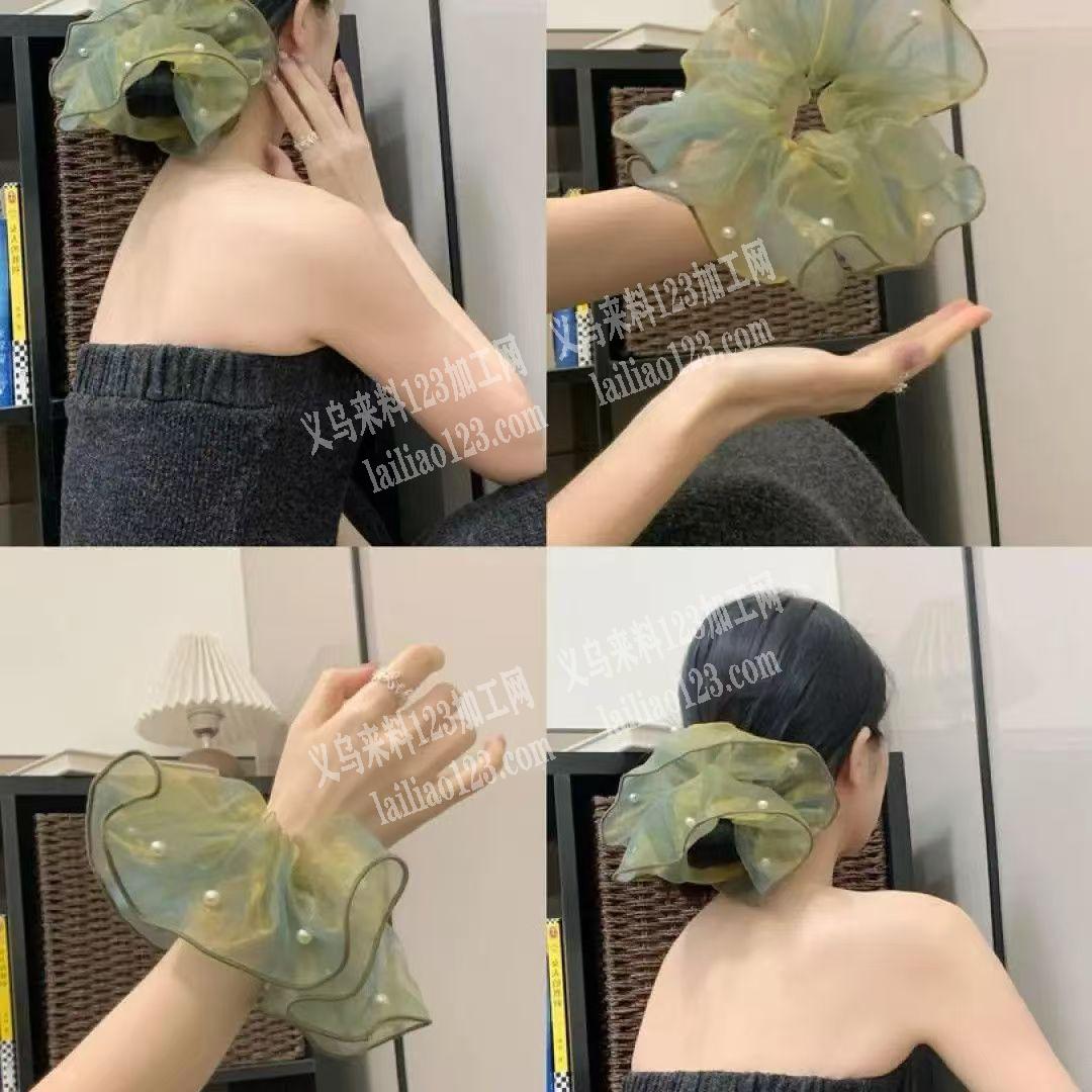 网纱密拷布艺发圈订单，成品订单，寻找成品