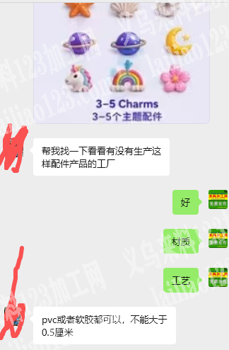 老板委托寻找：小配件订单，如图，pvc或