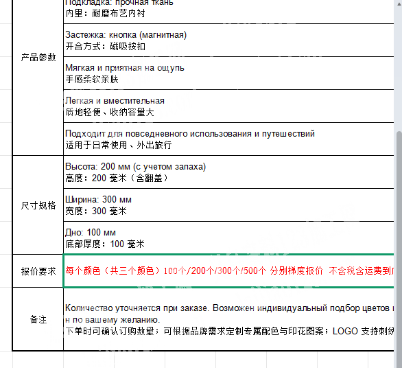 广州公司有箱包订单，如图，全部都是实单，