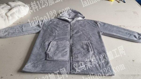 外发复合法兰绒拉链衫，要做的联系 
