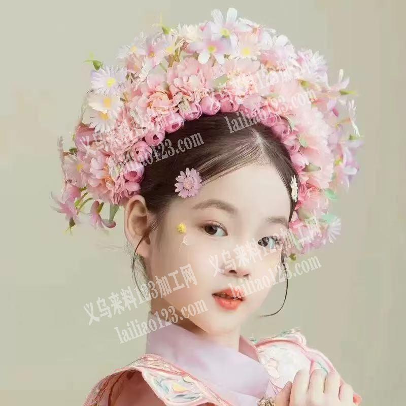 寻找簪花配件和做簪花的工厂，如图找这种簪