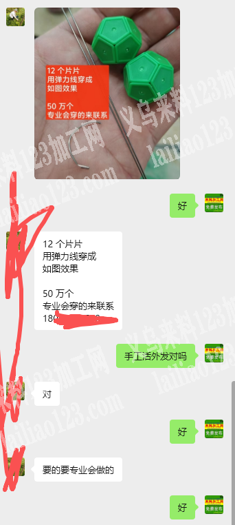 商贸城**店面，50万手工活外发加工，如