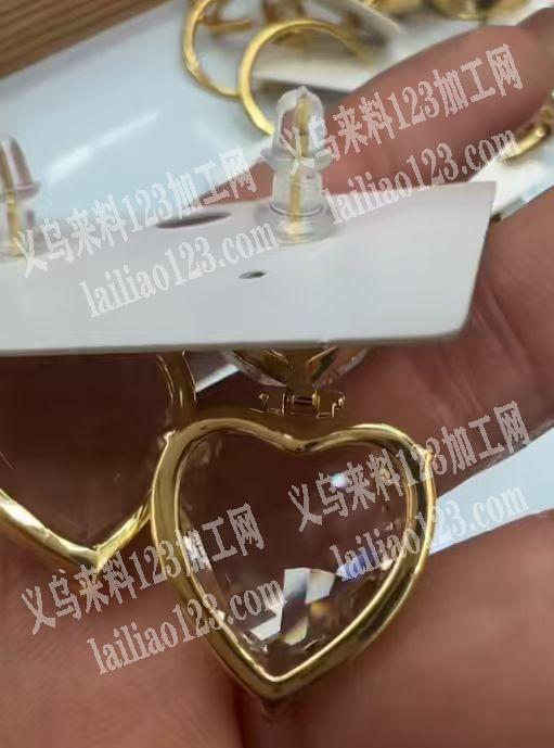 爱心桃不锈钢耳环订单，如图，寻找专业做不