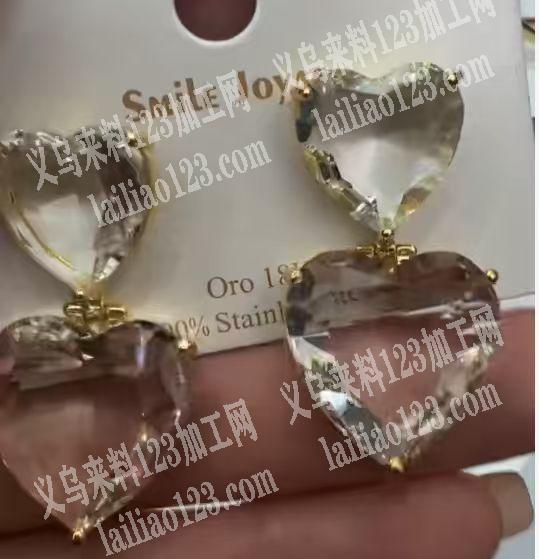 爱心桃不锈钢耳环订单，如图，寻找专业做不