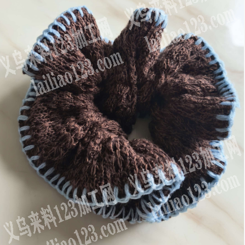 钩针编织的毛线发圈订单，如图，寻找工厂，