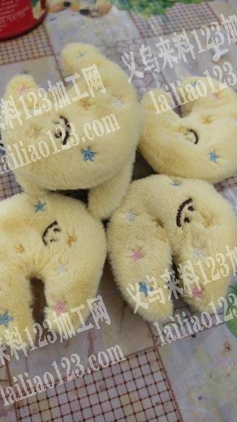 车缝毛绒玩具，手工绣花，