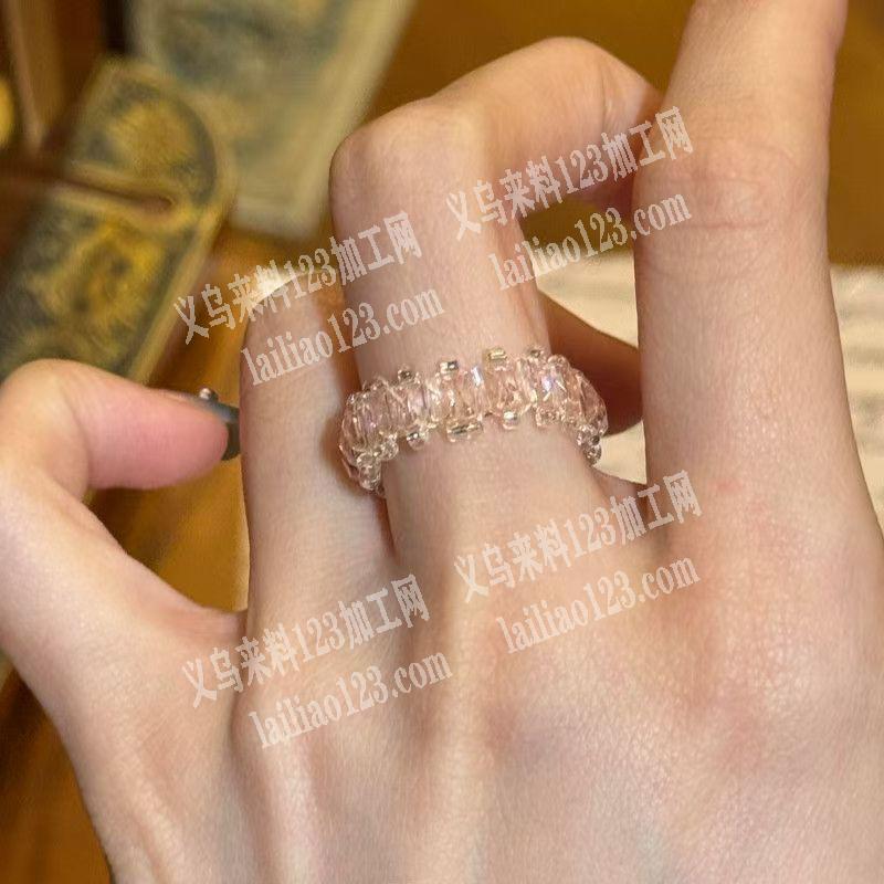 手工串珠编织的，戒指订单，如图，寻找成品