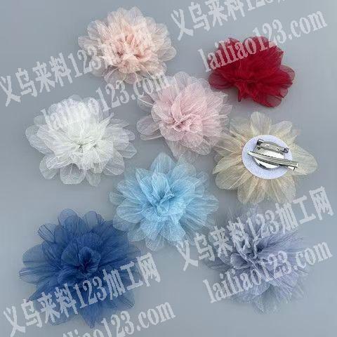 网纱布艺胸花手工活外发加工，寻找会做这个