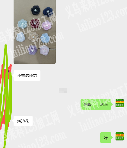 烧边花手工活外发，如图。老板委托寻找：如