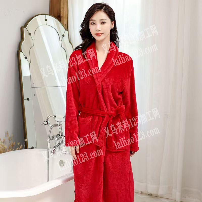 寻找做家居服睡衣的服装加工厂。如图，浴袍