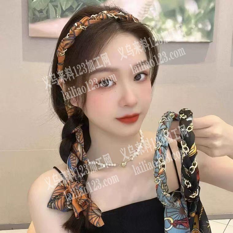 长期有大量手工布艺发箍成品订单，如图，寻