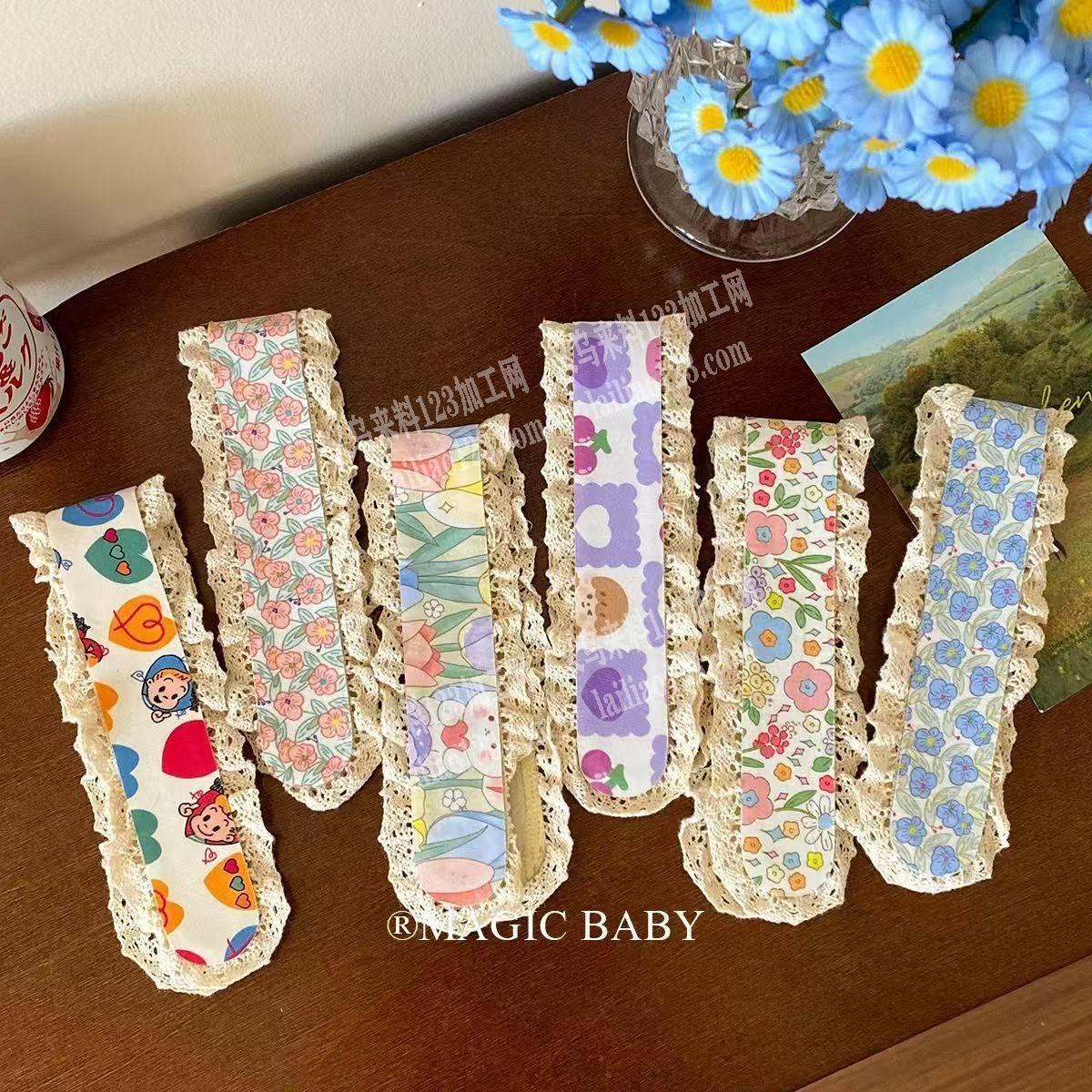 【布艺饰品订单】如图，儿童宽边碎发刘海贴