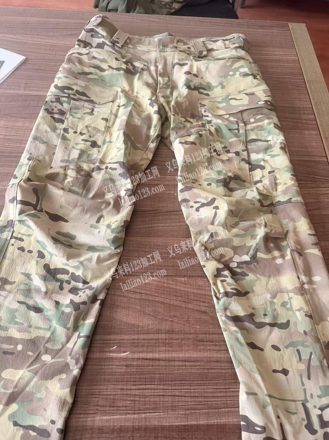 后宅有如图迷彩服服装外发加工，纯加工，寻