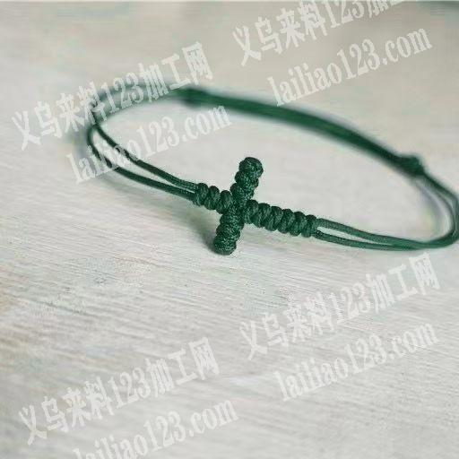 手链红绳编织打结的手工活外发加工，纯加工