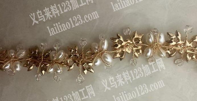 【手工外发】新娘饰品手工活外发，穿珠子扭