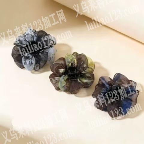 布艺网纱抓夹成品订单，如图，寻找成品工厂