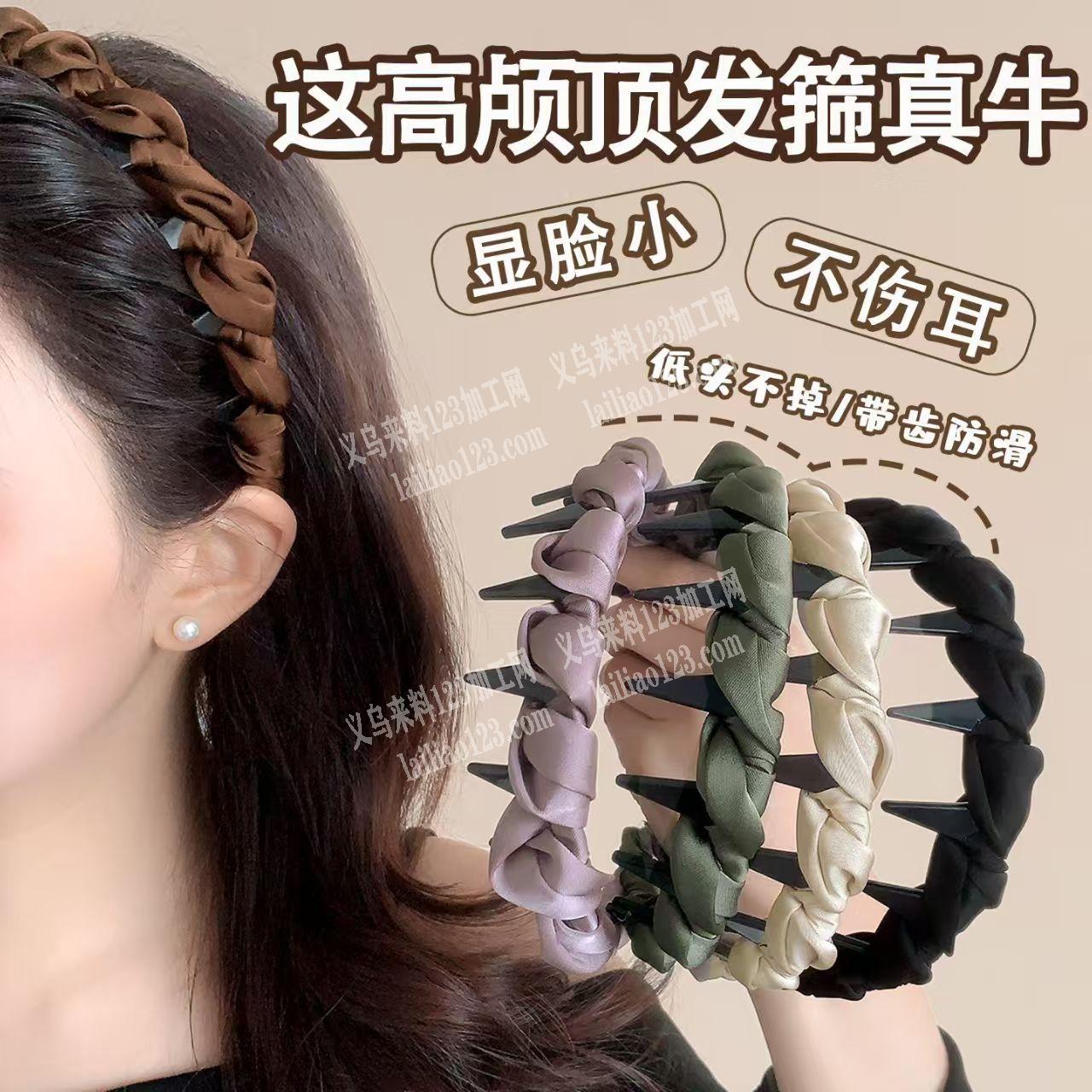 发箍绕布条的手工活外发加工，如图，寻找会