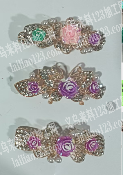 花朵合金头饰订单，如图，寻找合金压铸的，