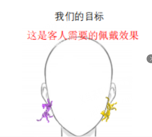 外贸公树脂耳环的成品订单，如图，寻找成品
