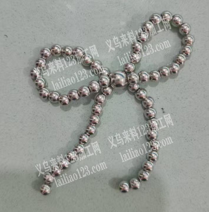 穿珠子编织蝴蝶结外发加工，如图，寻找会做