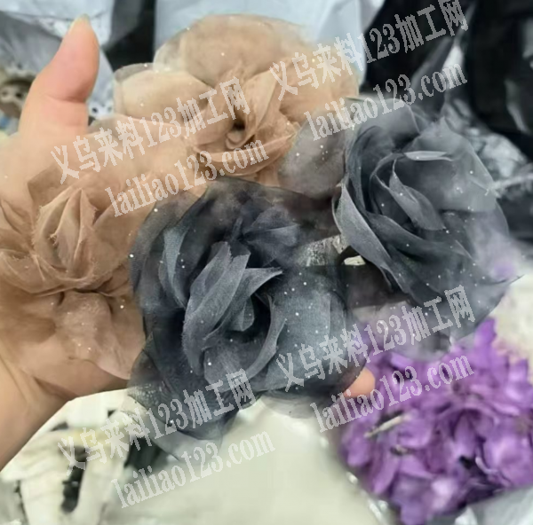 大量订单，采购成品，要现货，这个网纱花朵