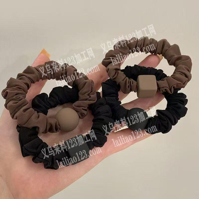 磨砂圆球方块头绳成品订单，寻找成品，请联