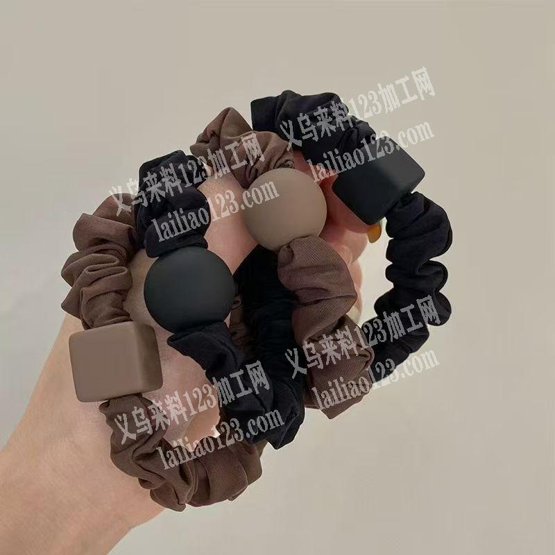 磨砂圆球方块头绳成品订单，寻找成品，请联