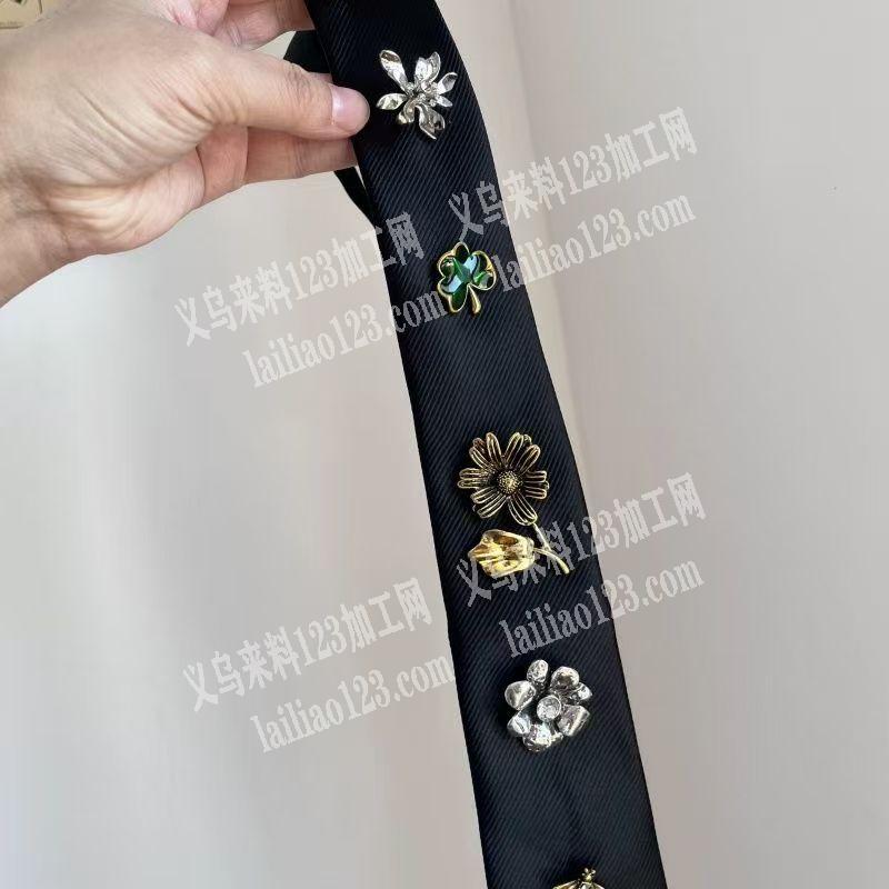重工领带订单，如图，中古vintage黑
