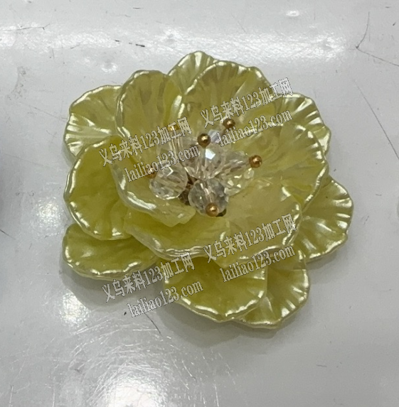 【手工活】鱼线穿花朵配件编织绑花手工活外