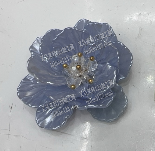 【手工活】鱼线穿花朵配件编织绑花手工活外