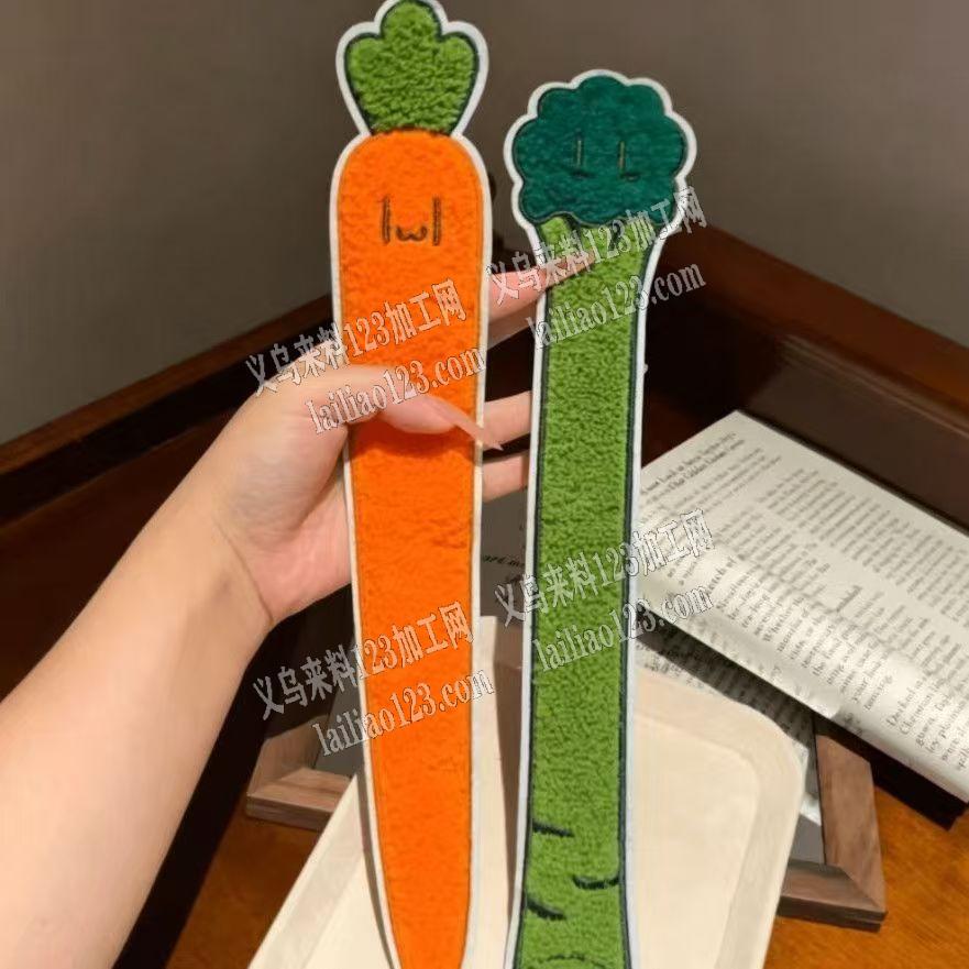 如图水果蔬菜的毛巾绣魔术贴发饰订单，如图