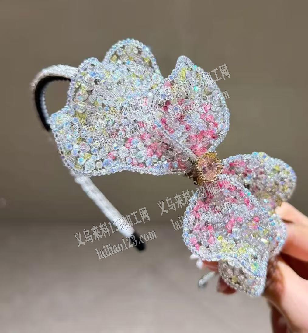 手工活外发【发外地做】这个穿珠子编织蝴蝶