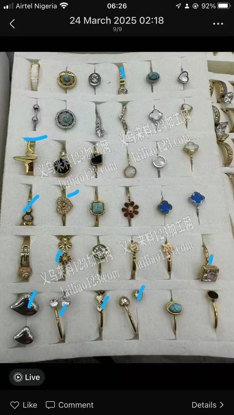 这个饰品戒指订单，老外外贸戒指饰品订单，